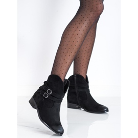 Bota cowboy VINCEZA con hebillas negro 2