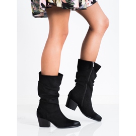 Botas con empeine VINCEZA plisado negro 4