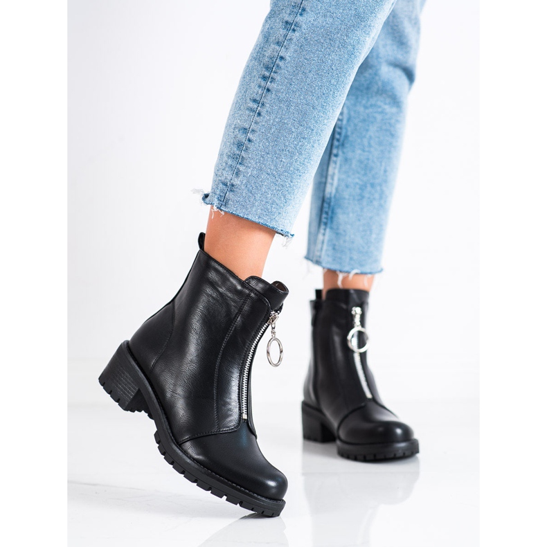 Lucky Shoes Trabajadores ocasionales en un control deslizante negro 2