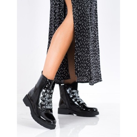Botas Con Encuadernación VINCEZA Decorativa negro 5