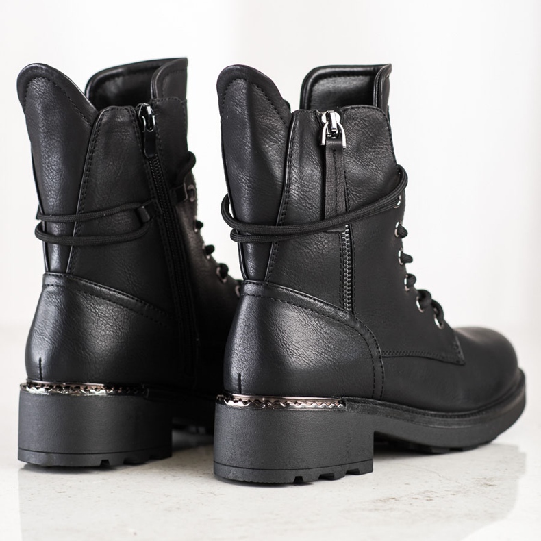 Evento Trabajadores clásicos con cremallera decorativa negro 1