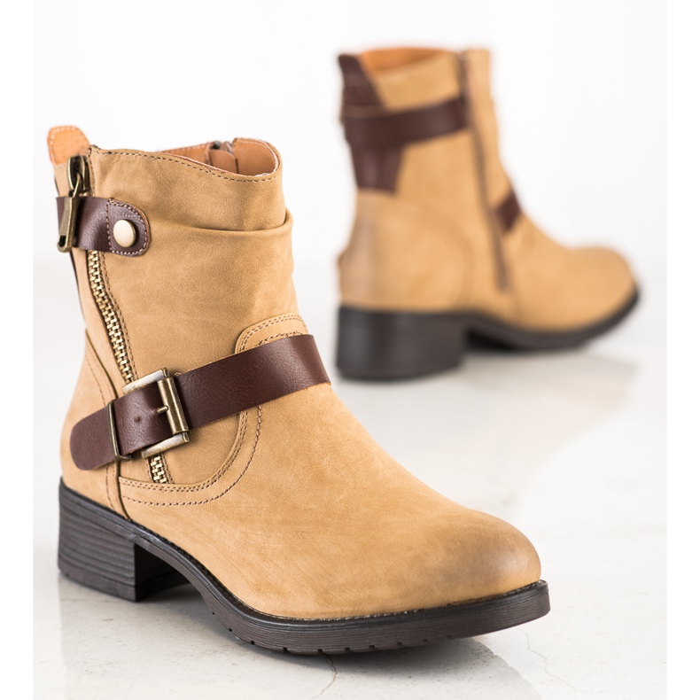 Sabatina Botas de trabajo de cuero ecológico marrón 1