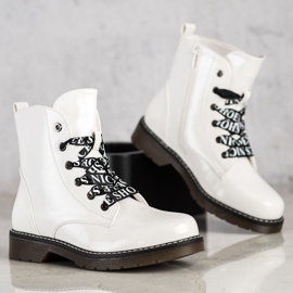 Botas Con Encuadernación VINCEZA Decorativa blanco 1