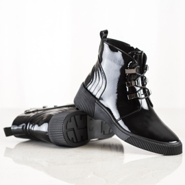 S. BARSKI Botas lacadas en la plataforma S.BARSKI negro 1