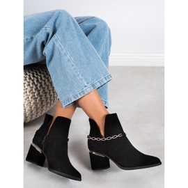 Seastar Botas elegantes con una cadena negro 2