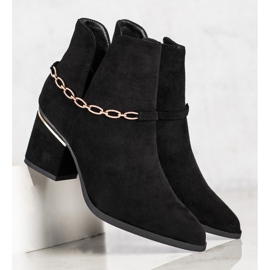 Seastar Botas elegantes con una cadena negro 1