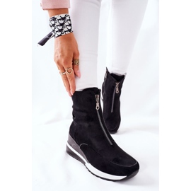 Vinceza Botas de mujer con cuña Black Glenvar negro 2