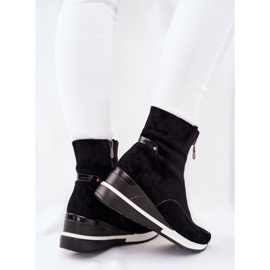 Vinceza Botas de mujer con cuña Black Glenvar negro 5