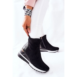 Vinceza Botas de mujer con cuña Black Greenfort negro 3