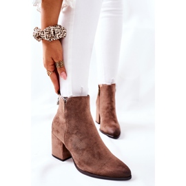 Vinceza Botas De Mujer Con Tacón Ante Beige Carrick 1