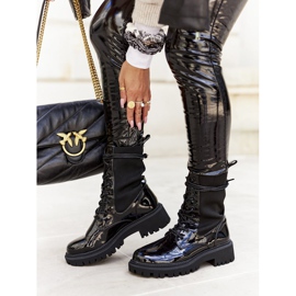 PM1 Botas de Mujer Lacadas Negras Maxine negro 4