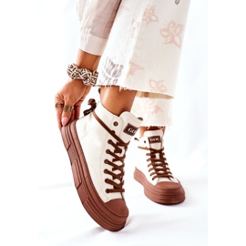 Zapatillas de mujer con aislamiento alto GOE II2N4034 Blanco marrón 1