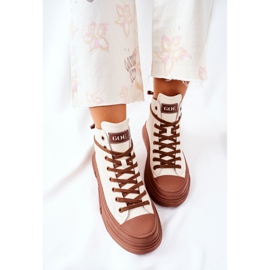 Zapatillas de mujer con aislamiento alto GOE II2N4034 Blanco marrón 6