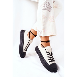 Zapatillas cálidas de mujer GOE II2N4036 Blanco negro 6