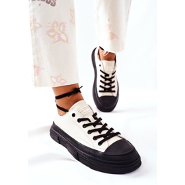 Zapatillas cálidas de mujer GOE II2N4036 Blanco negro 3