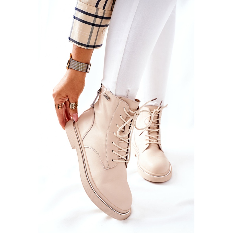 Botas de Piel Mujer GOE II2N4015 Beige 1