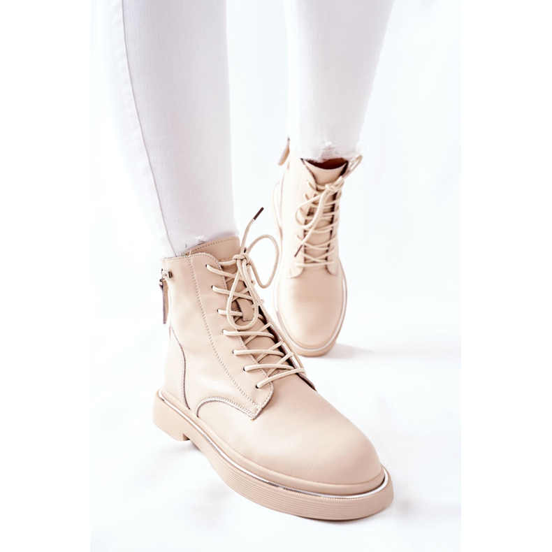 Botas de Piel Mujer GOE II2N4015 Beige 2