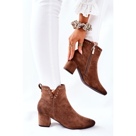 Vinceza Botas de Mujer Ante Beige Brinlack marrón 4