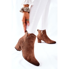 Vinceza Botas de Mujer Ante Beige Brinlack marrón 2