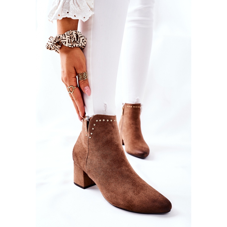 Vinceza Botas de Mujer Ante Beige Brinlack marrón 1