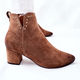 Vinceza Botas de Mujer Ante Beige Brinlack marrón 7