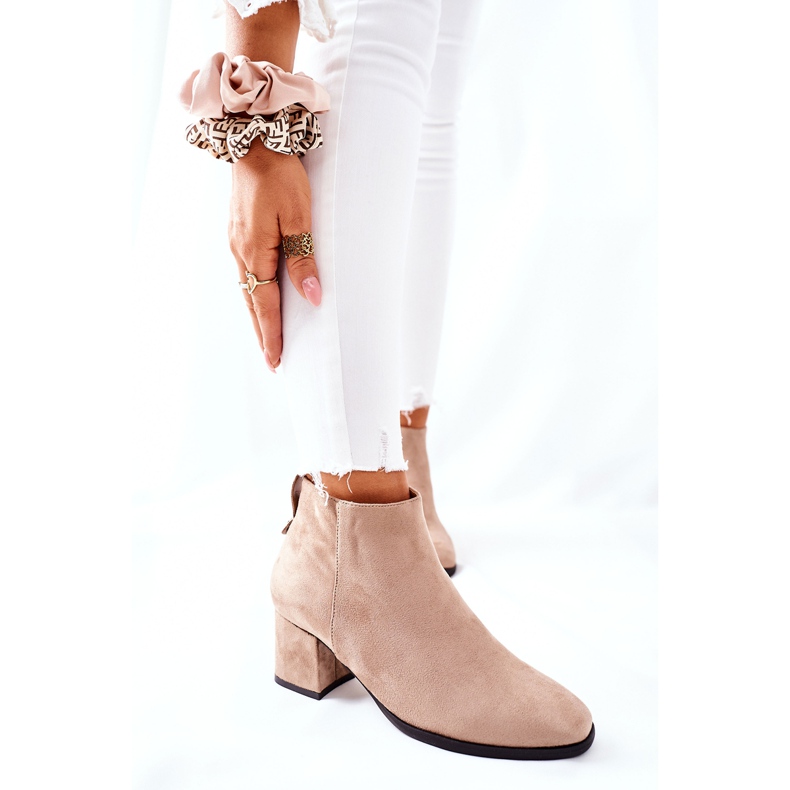 Vinceza Botas de Ante de Mujer Beige Ardmore 1