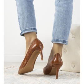 Zapatos marrones con tacón de aguja Byatt marrón 1