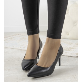 Zapatos de salón negros clásicos con tacón de aguja Isla 1