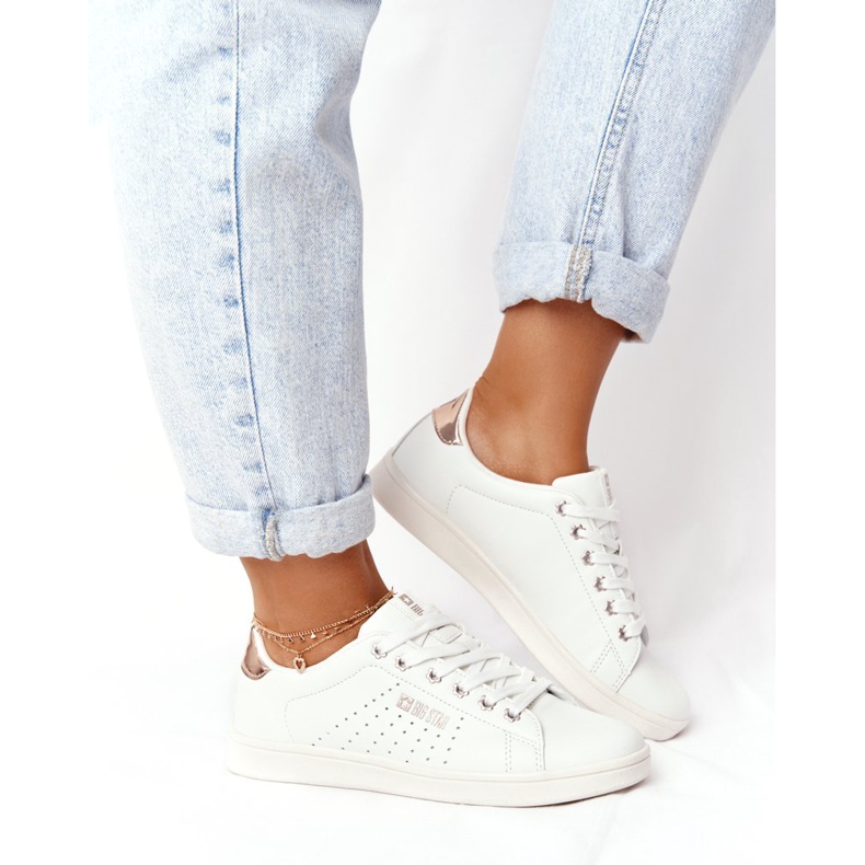 Deportivas Mujer en Piel Big Star DD274583 Blanco-Cobre 1