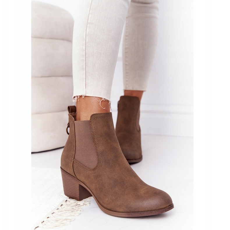 PJ1 Botas de abrigo para mujer Jodhpur Heel 20Y8014-6 marrón 2 PJ1 Botas de abrigo para mujer Jodhpur Heel 20Y8014-6 marrón 2