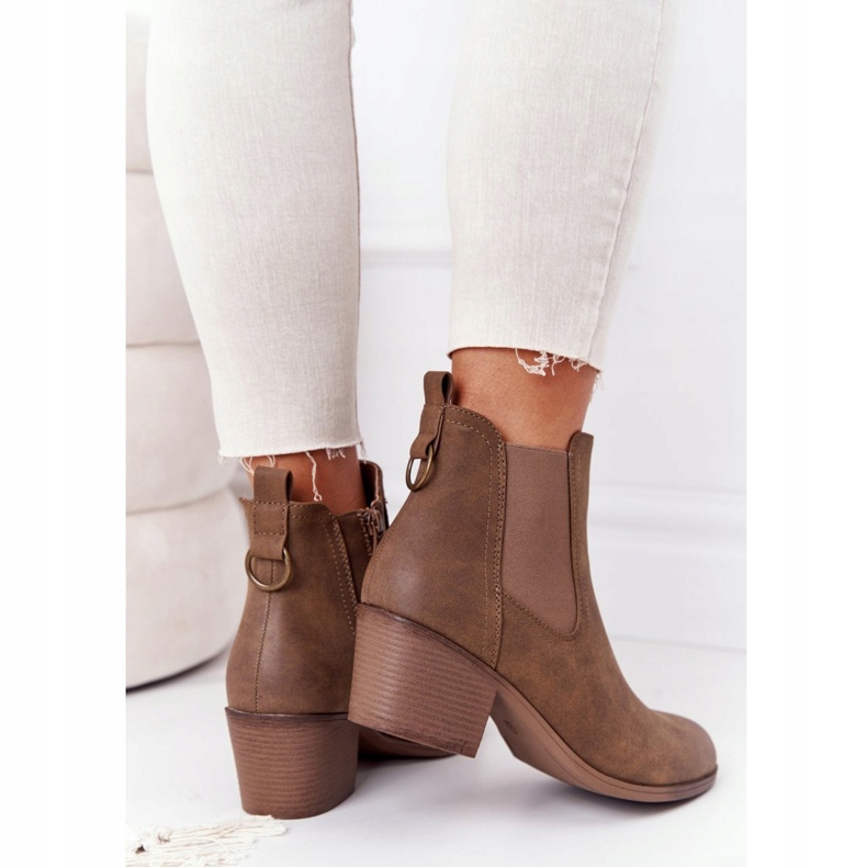 PJ1 Botas de abrigo para mujer Jodhpur Heel 20Y8014-6 marrón 4 PJ1 Botas de abrigo para mujer Jodhpur Heel 20Y8014-6 marrón 4