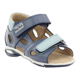 Sandalias de cuero de Bartuś azul 1