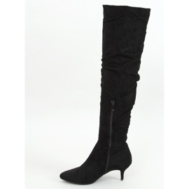Botas negras de tacón bajo 7004 Negro 1 Botas negras de tacón bajo 7004 Negro 1