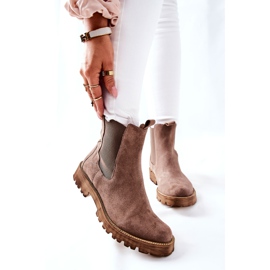 Botines de cuero Jodhpur boots Nicole Brown Brace marrón 5