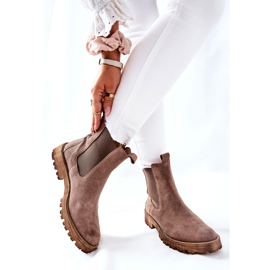 Botines de cuero Jodhpur boots Nicole Brown Brace marrón 2
