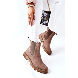 Botines de cuero Jodhpur boots Nicole Brown Brace marrón 3