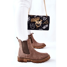 Botines de cuero Jodhpur boots Nicole Brown Brace marrón 4