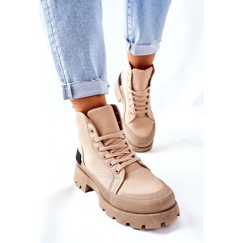 PS1 Botas caqui Any One para mujer beige 2