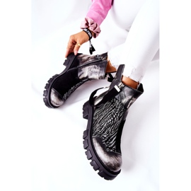 Botines de piel Jodhpur boots Maciejka Negro-Blanco 05137-21 2