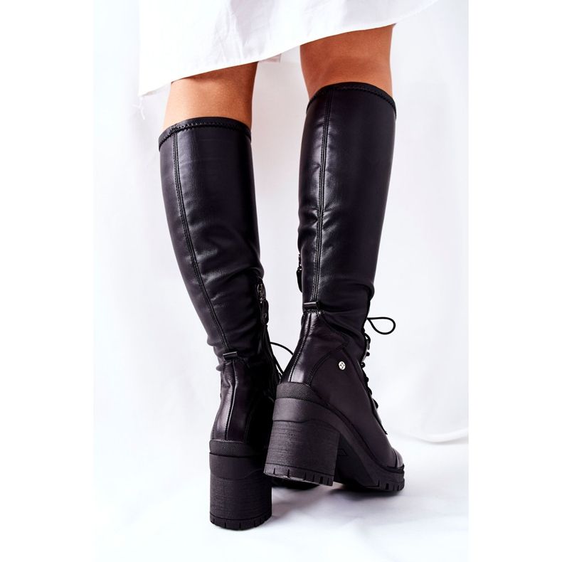 Botas de mujer atadas Maciejka Black 04782-01 negro 1