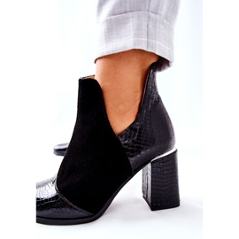 PA2 Botas De Cuero De Mujer Con Tacón Negro I Wish 1