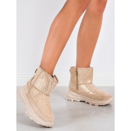 SHELOVET Mukluki caliente en la plataforma beige 2 SHELOVET Mukluki caliente en la plataforma beige 2