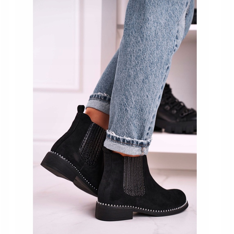 Botines Mujer Jodhpur Boots Suede Black Meagan negro 3 Botines Mujer Jodhpur Boots Suede Black Meagan negro 3