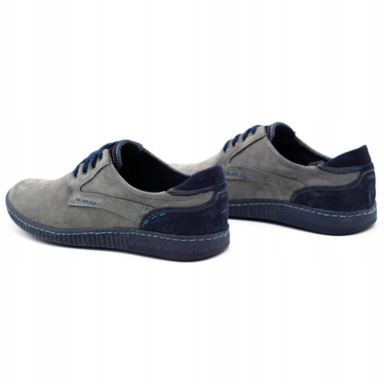 KOMODO Zapatos casual hombre 848 gris azul marino 5