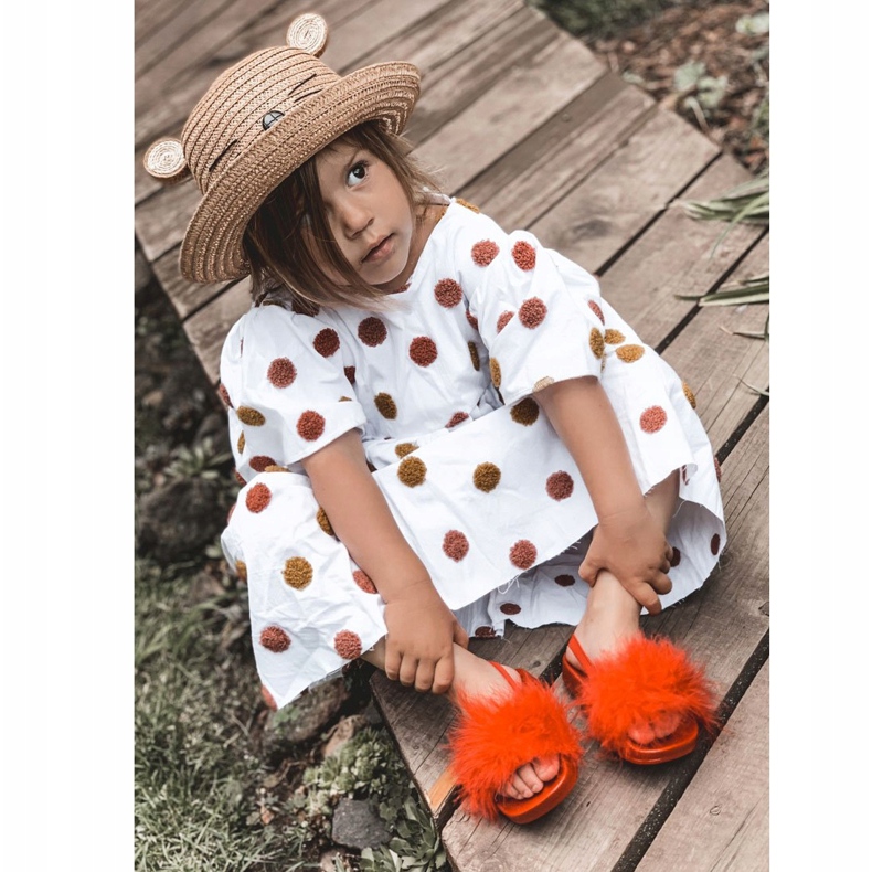 FR1 Pantuflas Infantiles De Goma Con Piel Rojo Skylar 4