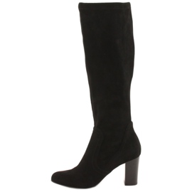 Botas de mujer negras con ante Caprice 25502-27 044 negro 1