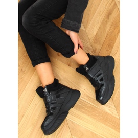 Zapatos de suela alta KL-771 Negro 4