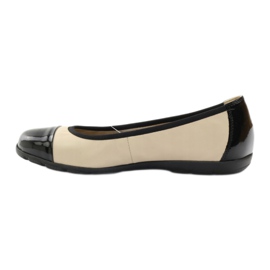 Bailarinas Caprice para mujer 22152 negro marrón 2
