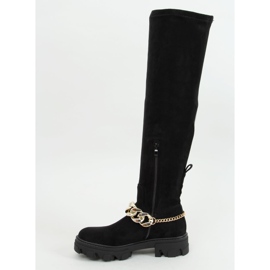 Botas mosqueteras con suela gruesa ML174 Microfibre Black negro 1