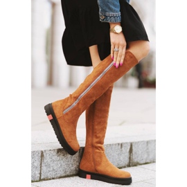 Botas camel decoradas planas Liana marrón 1 Botas camel decoradas planas Liana marrón 1